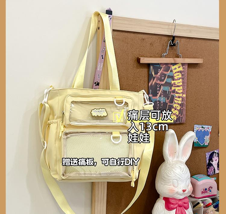 Bolso Bandolera Grande con Panel de Pantalla para Almacenamiento de Merchandising de Anime y Accesorios de Convención