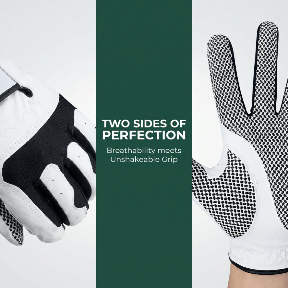 Microfiber Fabric Golf Gloves Silicone Grip Dots Golf Sports Gloves Golf Glove  Golf Practice