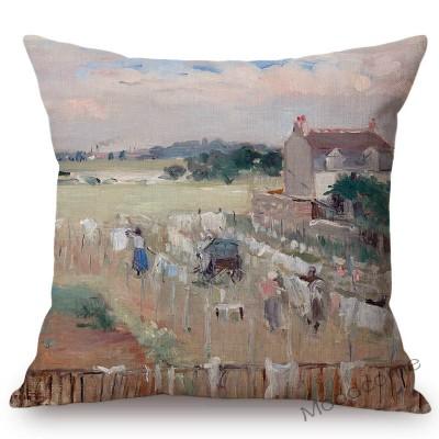 French Female Impressionist Painter Berthe Morisot The Craddle Gallery Oil Painting Throw Pillow Case Sofa Linen Cushion Cover