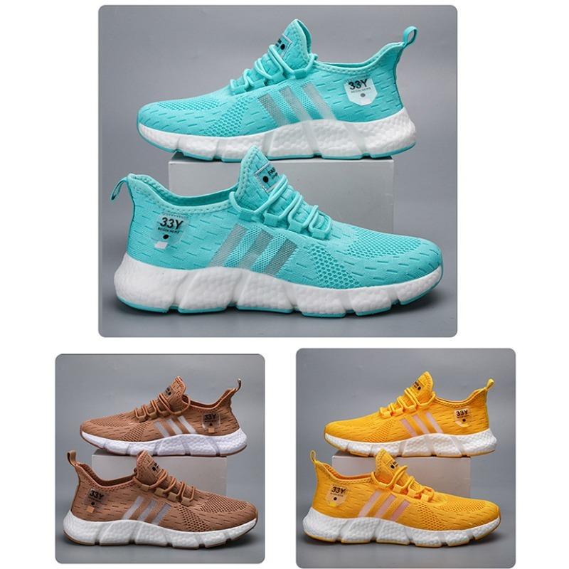 Plus Size Shoes Seventeen Color Couple Popcorn Bottom Men's Shoes Breathable Mesh Peplum Casual Flyweave Sneakers