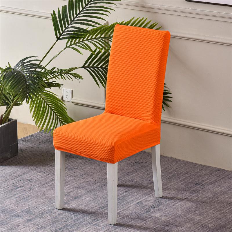1pc Jacquard Elastic Dining Chair Cover Stretch Chairs Slipcovers Universal Size Seat Covers for Kitchen Wedding Banquet Home