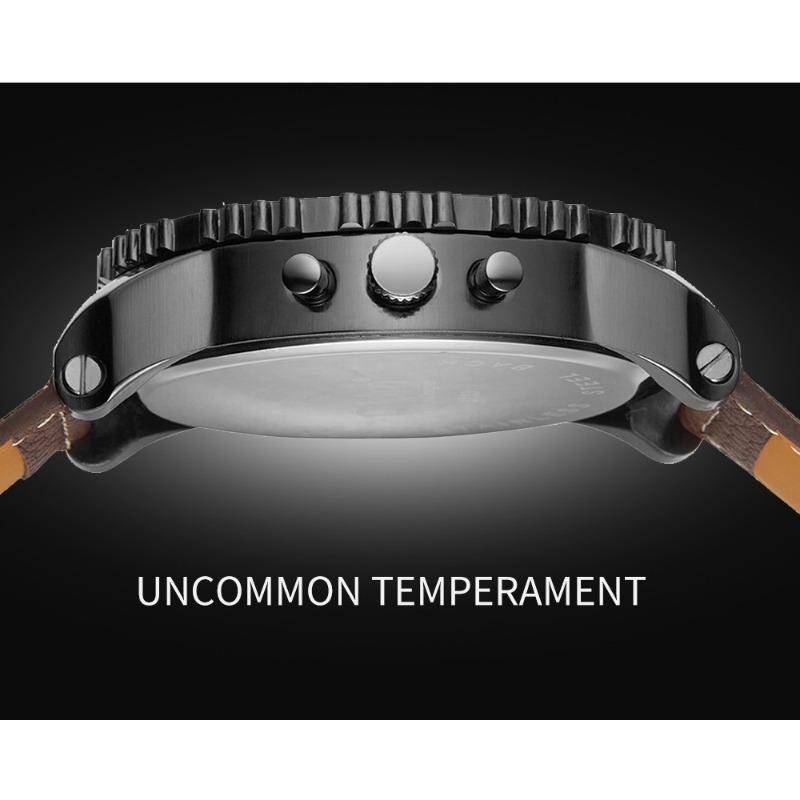 Oulm Cool Men's Watch Quartz Watch New Four Time Zone Leisure Fashion Multi Time Zone Large Dial Men's Watch