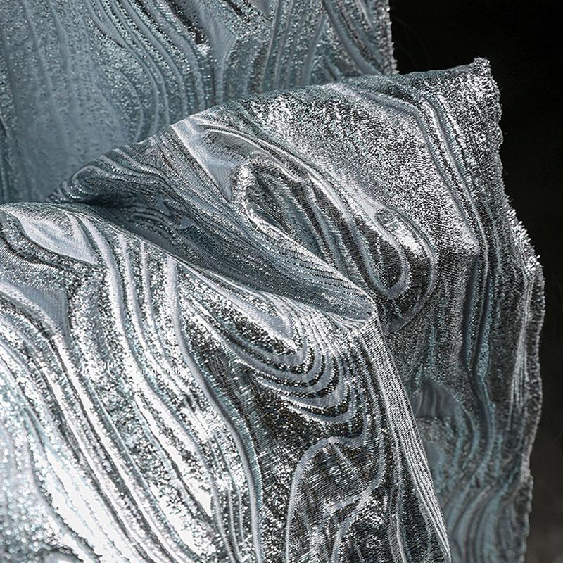

Mystic Fluid Jacquard Fabric 3D Water Ripple Texture Textile Fabric for Bag Clothing Design Cloth Fashion Apparel DIY Material 50x145cm