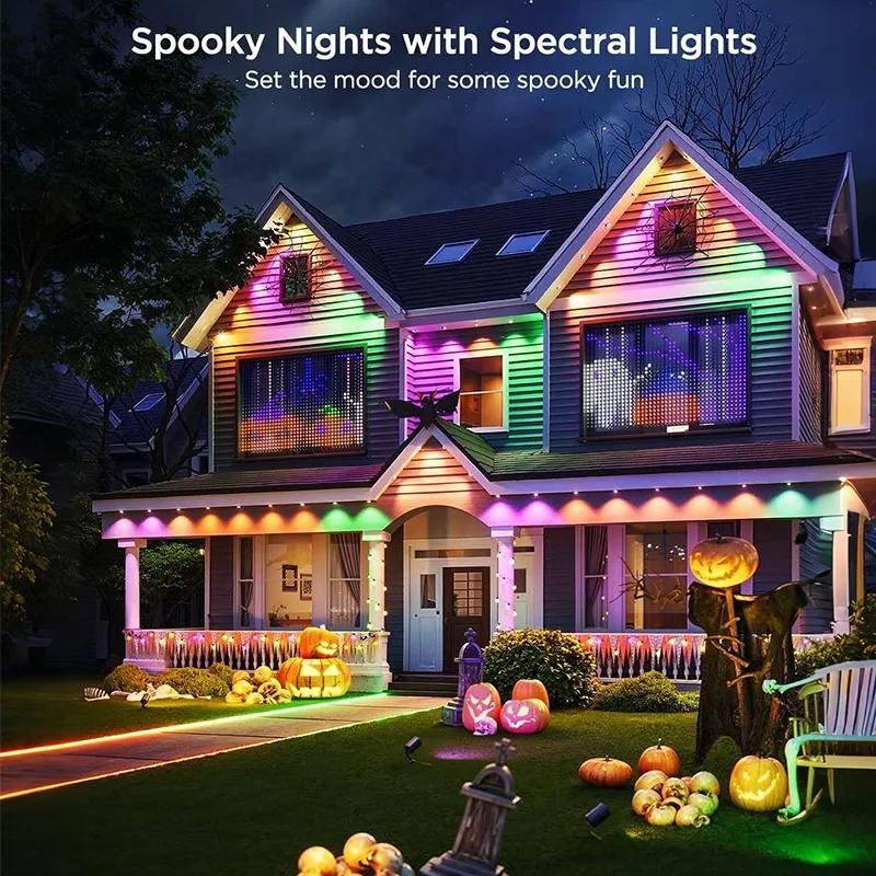 50FT/100FT/150FT/200FT/300FT Permanent Outdoor Lights Waterproof RGB String Lights DIY Scene Christmas Birthday Holiday Party