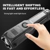 1PC Outdoor Multifunctional Strong Light Zoom Flashlight Portable Home Mini USB Rechargeable Flashlight
