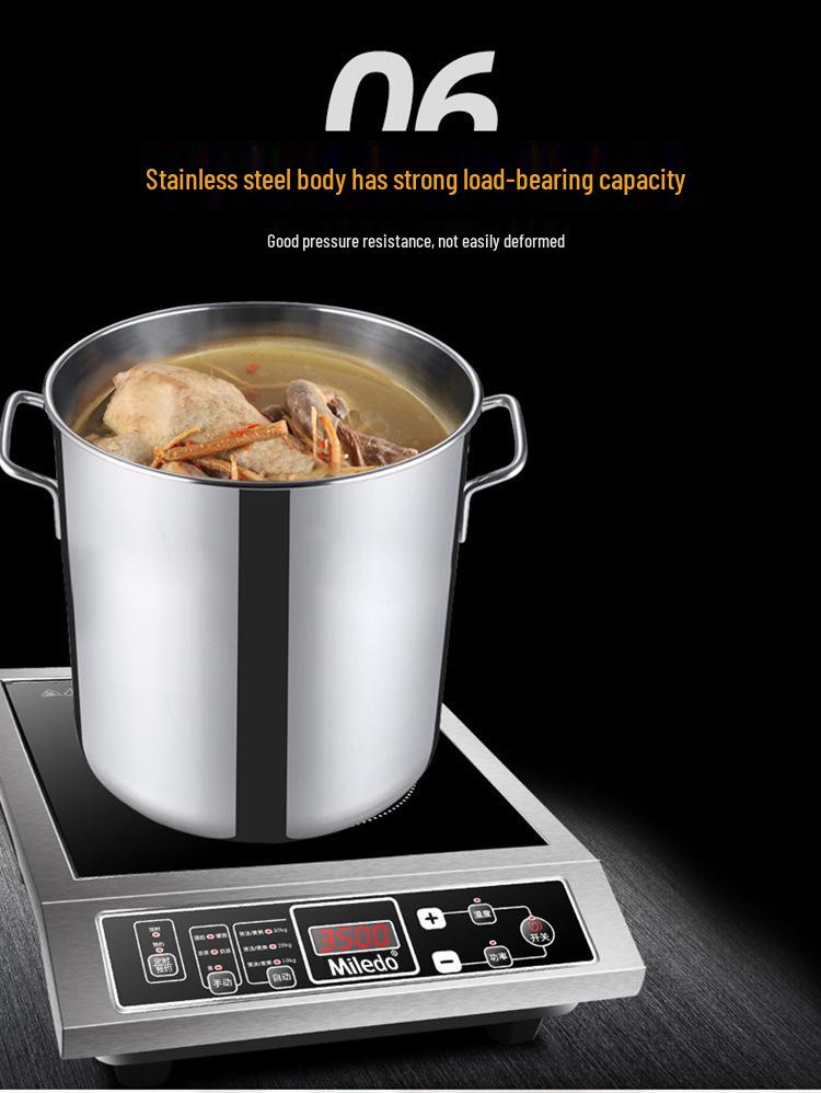 Commercial 3500W Induction Stove for Smart Home: High-Power Electric Cooker for Wok Stir-Fry and Soup.