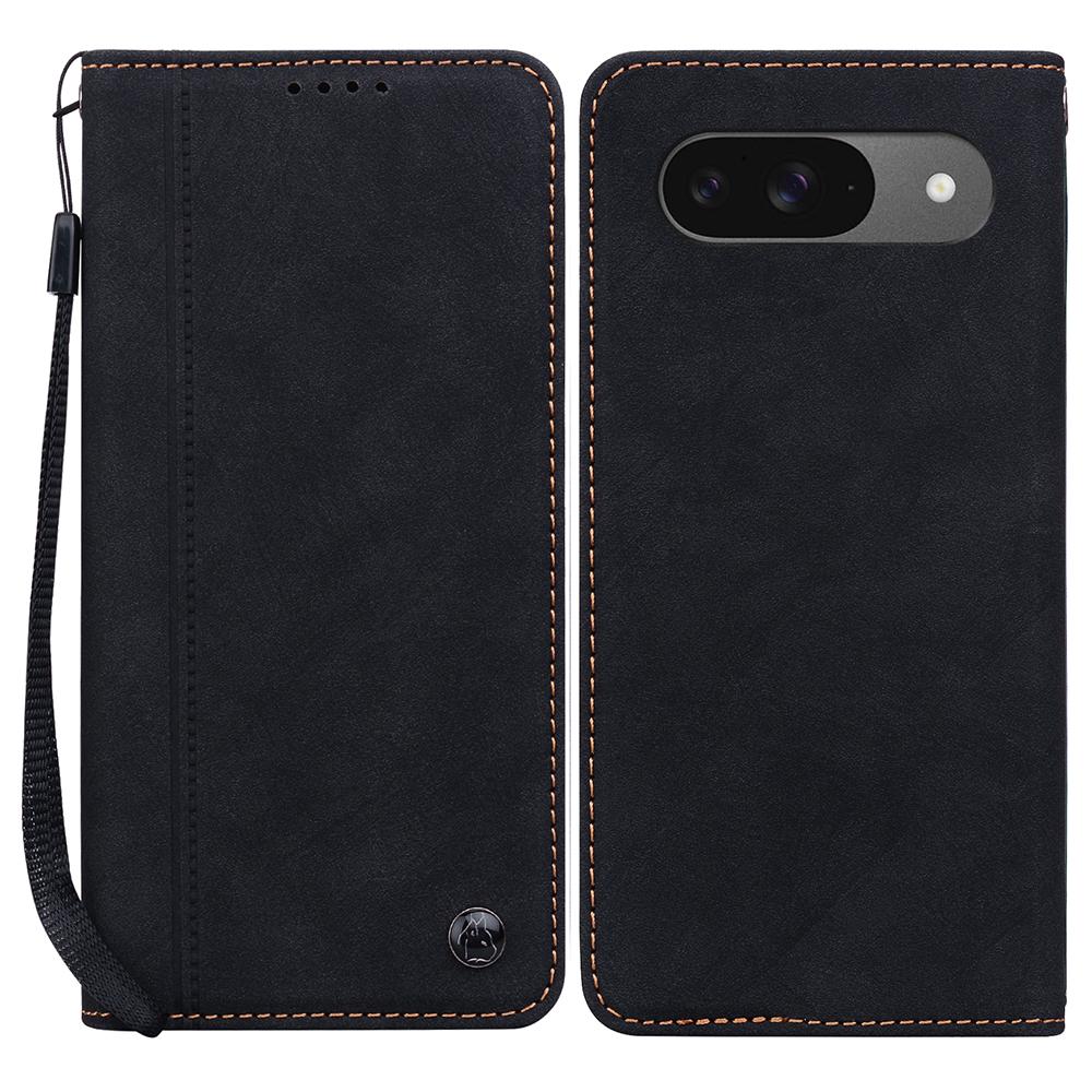 Phone Case For Google Pixel 10 Pro/9/9 Pro Lines Pattern Wallet Leather Cover with Strap
