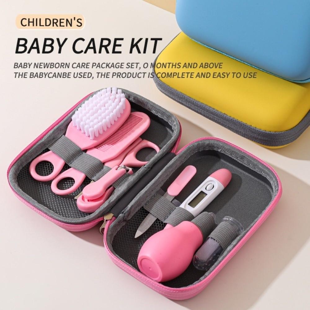 8pcs EVA Bag Newborn Grooming Kit Material Safety Mother and Baby Care  Newborn Care