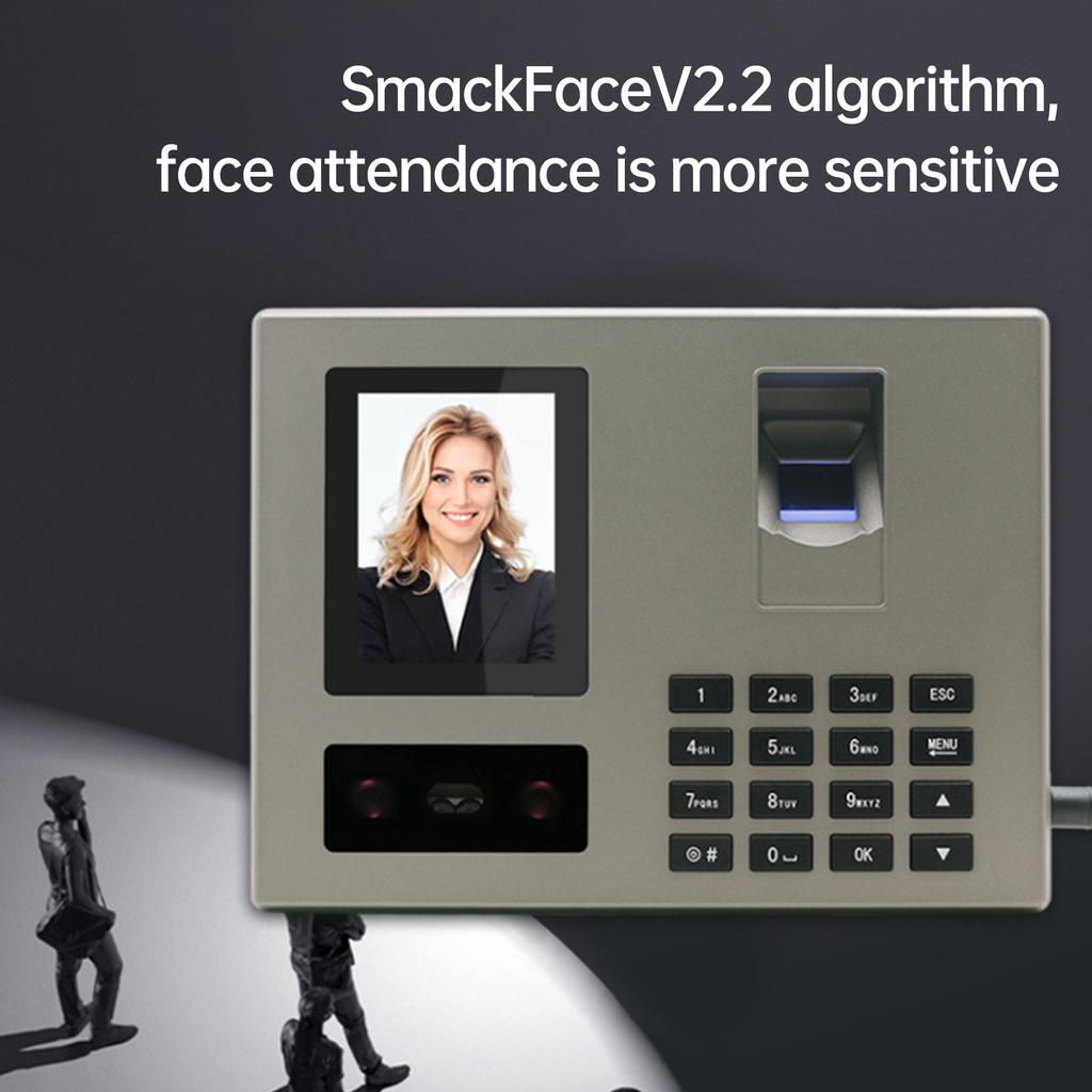 Intelligent Face Biometric Fingerprint Password Employee Attendance Machine Checking-in Recorder