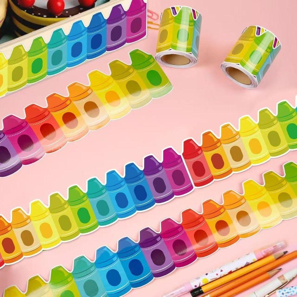 Waterproof Border Trim 3D Visual Effects Noticeboard Trim Lifelike Pencil Pattern Border Party
