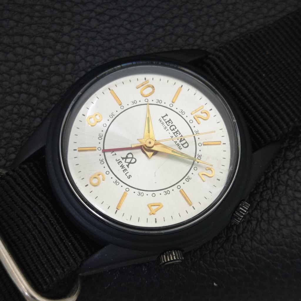 VINTAGE LEGEND HAND-WINDING SWISS MENS REFURBISHED ALARM WATCH a707525-1