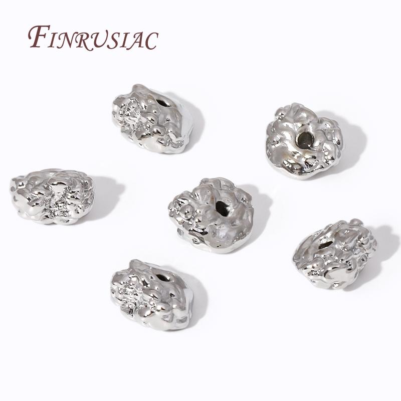 High Quality 18K Gold Plated Irregular Spacer Beads Metal Bracelets Beads For Jewelry Making DIY Accessories,Bead Separators
