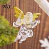 Festive Showcase Hanging Ornaments 4Pcs Winged Angel Ornaments, Clear Figurines, Holiday Party Decor Christmas Tree Decor, Seasonal Home Supplies