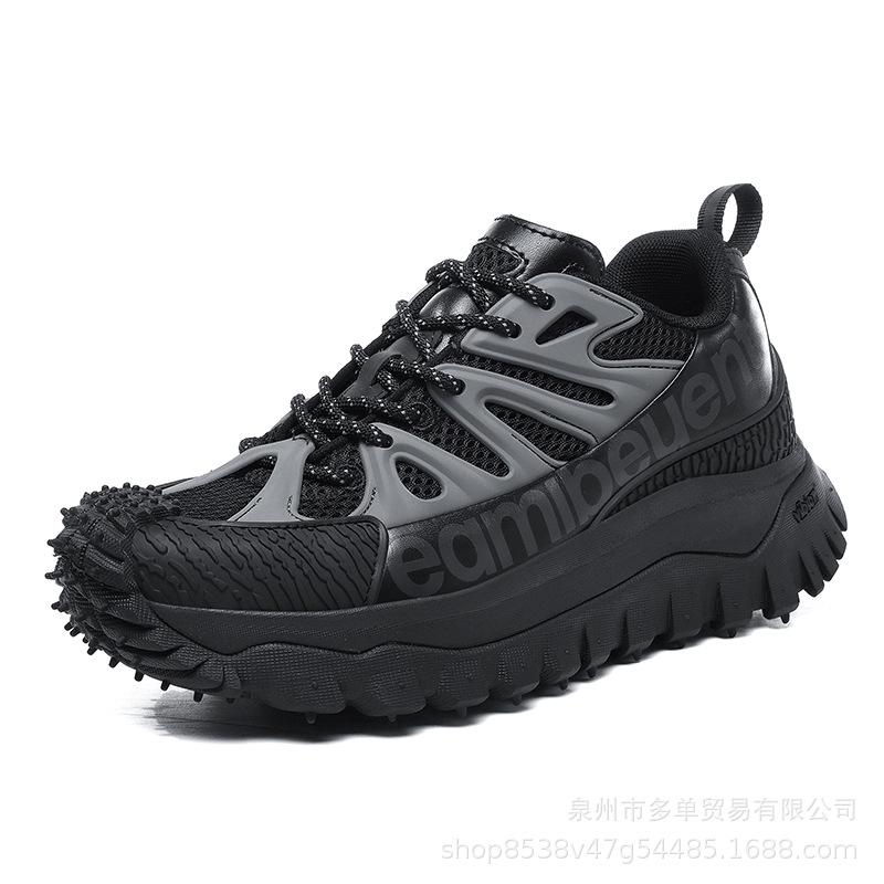 

Urban commuting high-end comfortable non-slip lightweight outdoor hiking lightweight heightening platform running sports tide shoes 39 чёрный
