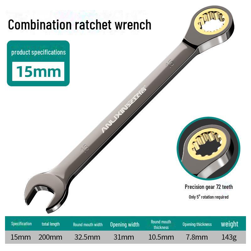 Hochleistungs-Autoreparatur-Ratschenschlüssel mit 72 Zähnen aus Chrom-Vanadium