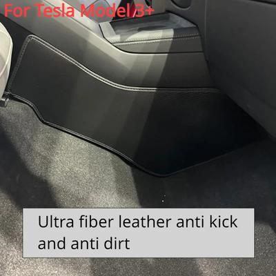 Zijbescherming Kick Pad voor Tesla Model 3 Highland 2024 Centrale Bediening Anti Achterdeur Beschermhoes Leren Mat Auto Accessoire