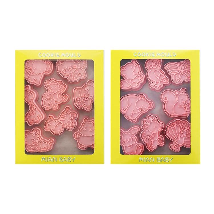

16PCS Animal Shape Biscuit Mold PP Material Frosting Cookie Mold Push-type Molds 1