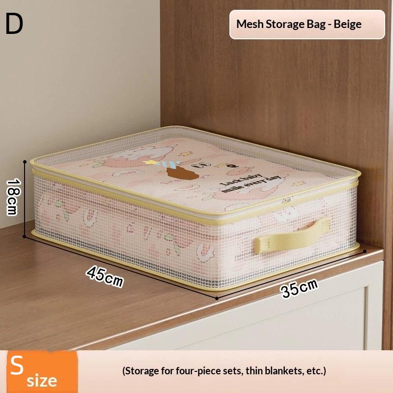 Clothing Organizer with Large Capacity Transparent Mesh Bags for Efficient Storage Solutions