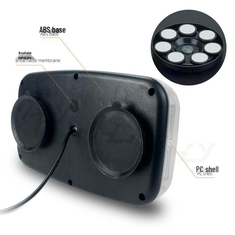 Magnetic Strobe Warning Light: 48 LED, 12V-24V, Flashing Car Roof Emergency Light