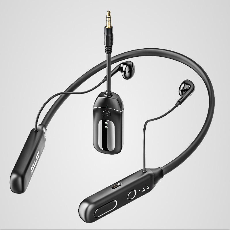 Wireless Monitoring Headphones: 2.4G, Pro-Grade Sound Card, Noise Reduction, Stereo Ear-Hook, 3.5mm Jack