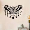 Moon Phase & Moth Metal Wall Art - Witchy Halloween Decor For Home, Bedroom & Yoga Room, Magical Indoor