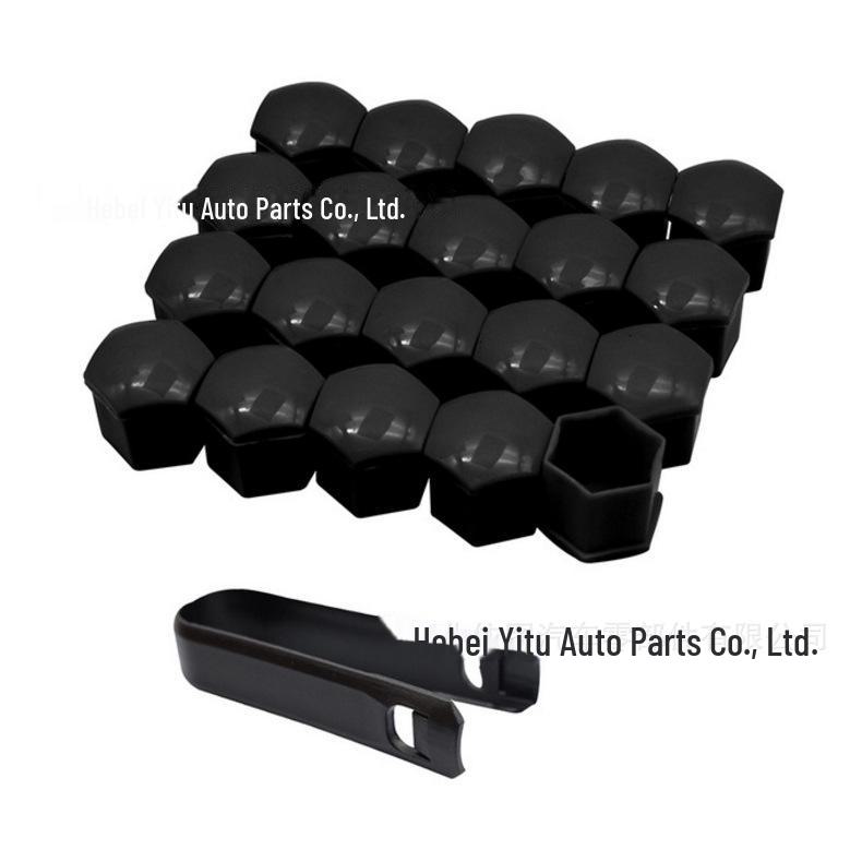 Universal Tire Nut Wheel Hub Protective Cover Set - 17mm, 19mm, 21mm