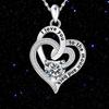 Eternal Heart Fashion Style Twelve Birthstone Pendant Necklace
