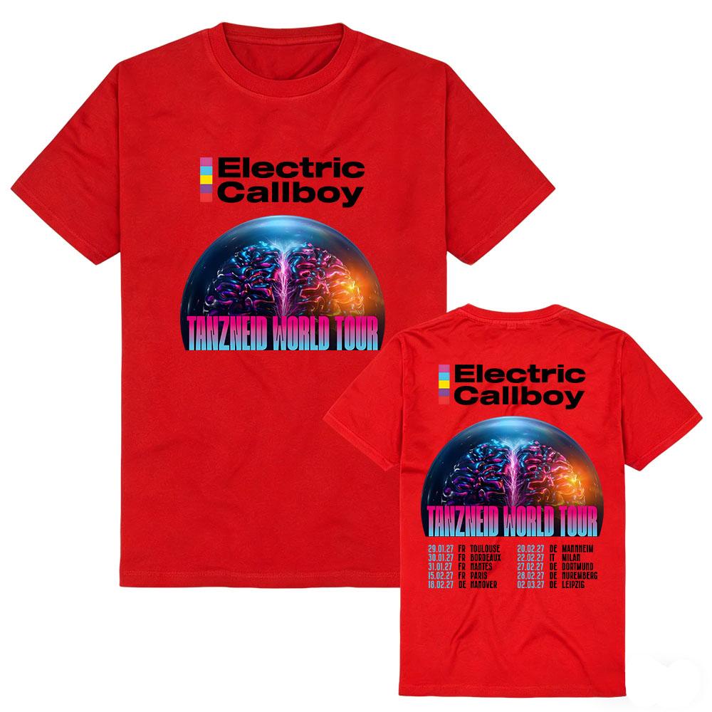 Camiseta World Tour Tanzneid Diseño de la Banda Electric Callboy Camisetas Estampado Gráfico Merch Unisex Streetwear Camisetas de Algodón de Manga Corta