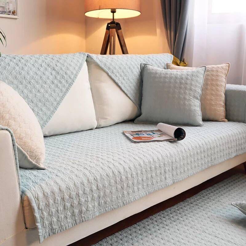 Einfaches Sofakissen Stoff Baumwolle Vier Jahreszeiten Kissen Rutschfester Sofabezug Baumwolle Modern Universal Sofa Handtuchbezug Rückenlehne