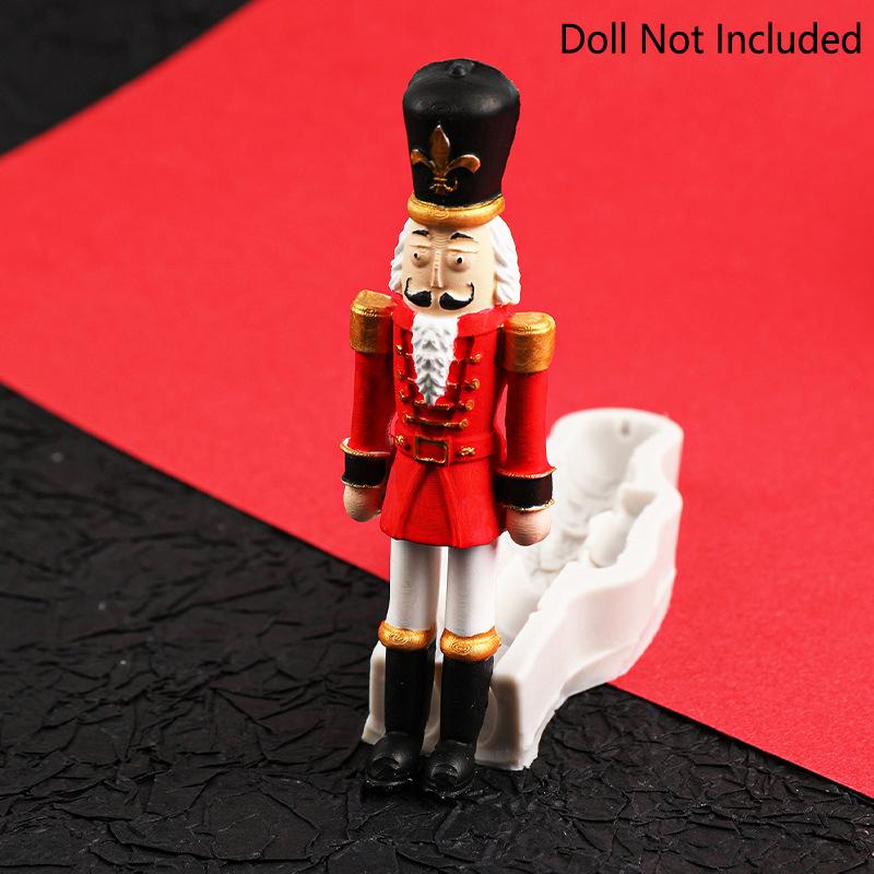 Nutcracker Soldier Fondant Silicone Molds Christmas Chocolate Molds For Cake Decorating Gum Paste Polymer Clay Mold Bakeware