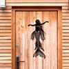 Wrought Iron Fish Wall Art Outdoor Garden Fence Decor Metal Animal Mural for Living Room Balcony Indoor Home Gift