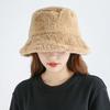 Korean Style Wool Bucket Hat Imitation Fur Warm Fisherman Hat Retro Women's Plush Hat  Girls