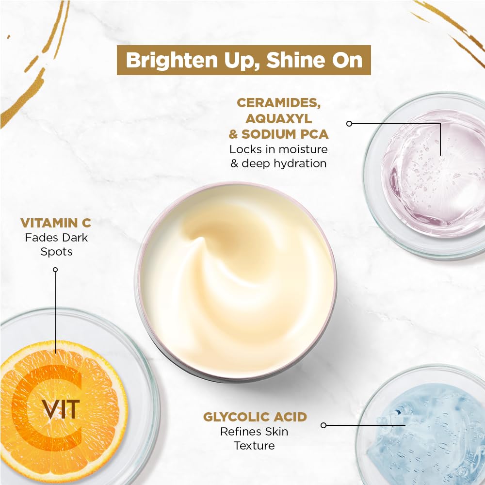 Streax Bright & Shine Face Cream Gel 50gm for Hydration Radiance and Skin Brightening Daily Use