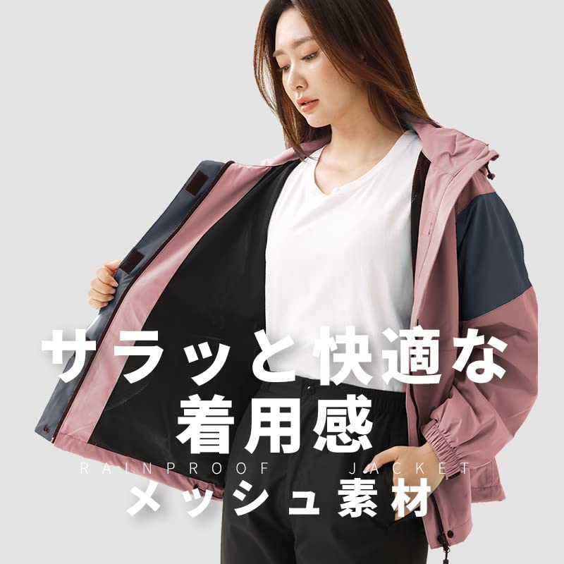 Rainwear for Women and Bottom Set Golf Easy To Move Mountain Work Rain Rainy Season Measures [Top Water-repellent, Breathable, Lightweight,