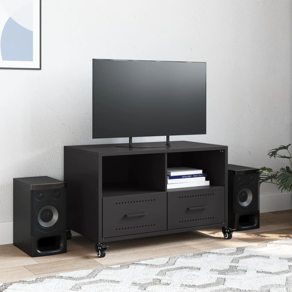 TV Cabinet Black 68 x 39 x 43.5 cm Steel