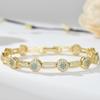 14K Gold Plated Fashion Tennis Bracelet 8mm Round Full Zircon Bracelets for Women