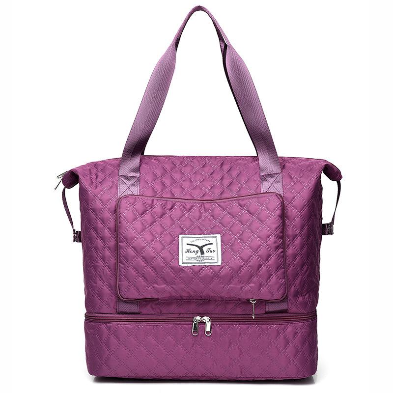 Yoga fitness bag women's travel bag dry and wet separation down jacket bag portable shoulder travel duffel bag