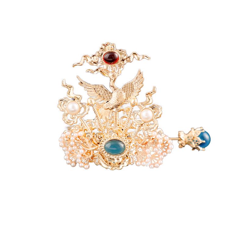 Handmade Wuxia Style Unisex Hair Crown Tiara and Hairpin