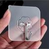 5/10PCS Transparent Stainless Steel Strong Self Adhesive Hooks Key Storage Hanger for Kitchen Bathroom Door Wall Multi-Function