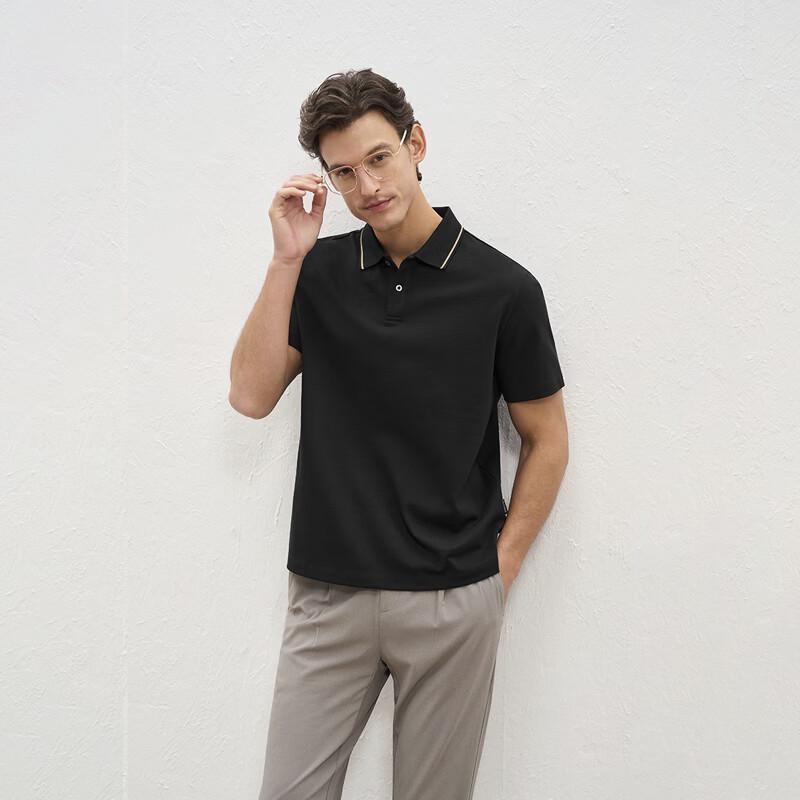 EMZ Men's Antibacterial Business Casual Short-Sleeve Polo