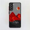 Aesthetic Snow Mountain Matte Case For Samsung Galaxy S22 S20 S21 FE S10 S9 Plus S8 Capa Note 20 Ultra 10 Lite Phone Fundas