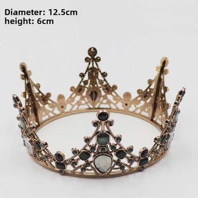 Black Retro Baroque Crown Cake Topper for Adults