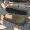 Plateau-Mules für Herren Halbschuhe Designer-Slide-Sandalen Slip-On Flache Sneaker Breite Zehenpartie Offene Ferse Freizeitschuhe Loafer Hausschuhe