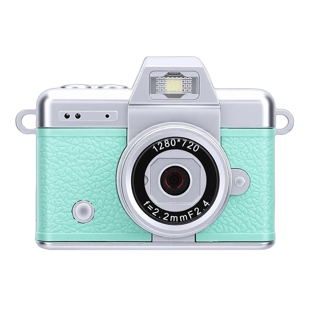 Keychain Camera for Teens Students 720P HD Retro Digital Camera with 1.47 Inch Flip Screen for Travel School Green