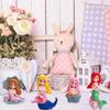 4pcs Mermaid Cake Topper Little Cute Mermaid Doll Figurines Decorations for Mermaid Princess Under the Sea Theme Birthday Party
