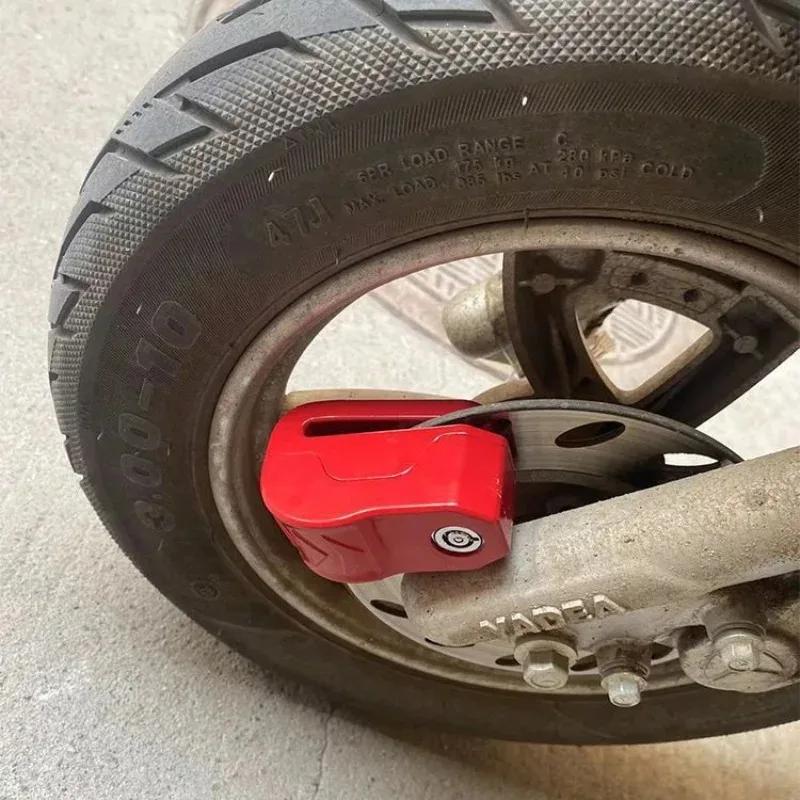 Aluminum Alloy Heavy-Duty Disc Lock, Integrated Alarm Anti-theft System, Universal for Motorcycles & Bicycles