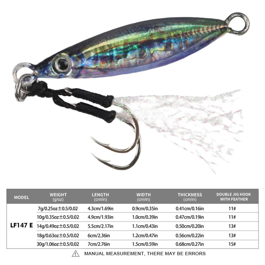 Lifelike Action Bait Metal Spoon Jig Sinking Fishing Lure Fast Sinking Design