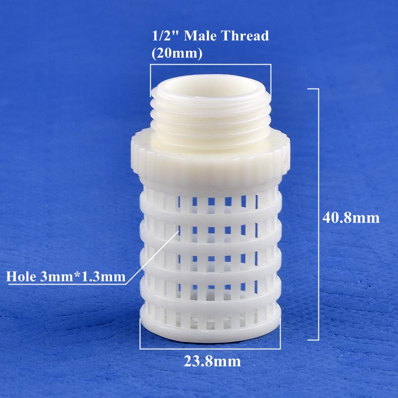 

1/5/20 Pcs 1/2 ~1 Thread ABS Plastic Stainless Steel Filter Screen Aquarium Filter Fish Tank Water Pump Protect Hose Strainer 1Pcs