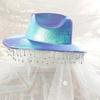 Glitter Cowboy Hat Tassel Jazz Hat Fedora Hat All-match for Street Shooting