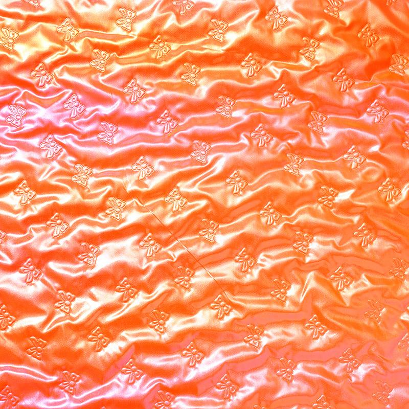 20/50/100cm*140cm 2mm PU Leather Quilting Fabric Ultrasonic Butterfly Embossing Cotton Lining Fabric for DIY Sewing Luggage Bags